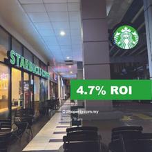 Fully Tenanted, ROI 4.7%, Same row 7-11, Mynews, Starbucks, Zus Coffee