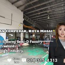 Jalan Cempedak, Kota Masai @ Light Industry 1.5-storey Semi-D Factory