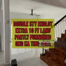 Double Storey End Lot / Extra 10ft Land / Partly Furnsihed / Okt Area