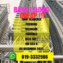 Bank Lelong Freehold Twin Residence Jalan Pipit Puchong Selangor