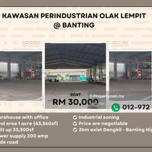 Limited unit in Banting (1 acre Warehouse)