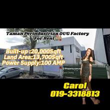 Factory For Rent Taman Perindustrian OUG Old Klang Road