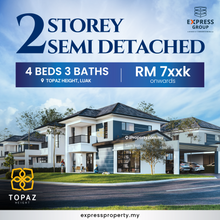 Brand New Double Storey Semi Detached at Topaz Height, Luak Miri