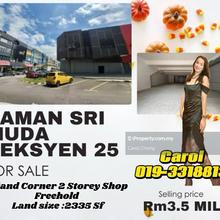 Corner 2 Storey Shop Taman Sri Muda Seksyen 25 Shah Alam Sales