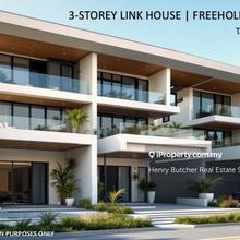 New 3 Storey Freehold Link House at Tmn Naga Emas, Beside Sri Petaling