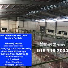 Desa Cemerlang, Ulu Tiram, Medium Industry, Factory For Sale, Freehold