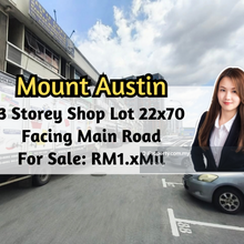 Mount Austin, 3 Storey Shop Lot 22x70, Facing Main Road, Tenanted