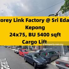 Sri Edaran Link Factory, Industrial Tittle, 24x75, Bu 5400sf