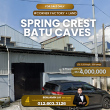 Corner Factory with Land for Sale, Batu Caves