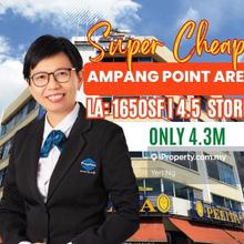 Super Cheap 4.5 storey shop Lot For Sale @ Ampang Point, Ampang