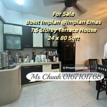 Impian Emas/Bukit Impian/1.5-Storey Terrace House/Guarded Gated/Skudai