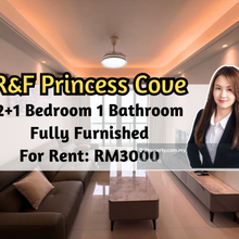 R&F Princess Cove, 2 plus 1 Bedroom 1 Bathroom, Fully Furnished