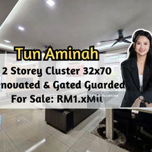 Tun Aminah, 2 Storey Cluster 32x70, Fully Renovated, Gated & Guarded