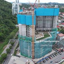 Unit with seaview for sale in the center of Likas 