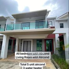 5 aircond , lighting n fan ,water heater,10 min to lotus cheng melaka 