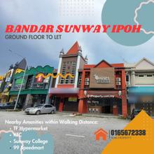 Ground Floor Retail Shop for Rent at Sunway City Ipoh