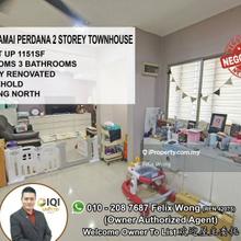 2 Storey Townhouse, Renovated, Kitchen Cabinet, Good Condition