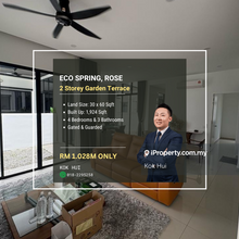 Double Storey Garden Terrace @ Eco Spring Rose For Sale! Rm1.028m Only