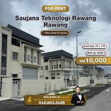 Saujana Teknologi Rawang, Rawang 1 Story Semi-D Factory For Rent