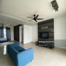 Large partially furnished unit facing garden