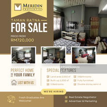 Double Storey Semi-D, 2550 sq.ft, Fully Furnished, Air Tawar