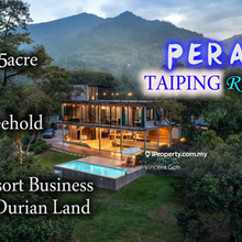 Taiping Perak Freehold 61.5acre Resort Buisness & Durian Plantation 