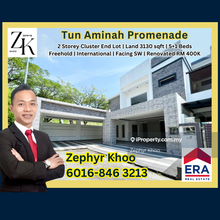 Tun Aminah Promenade 2 Storey Cluster House For Sale