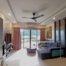 High floor, tastefully renovated & furnished & with nice city view!