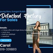 Kampung Baru Sungai Buloh Detached Factory For Sales