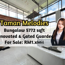 Taman Melodies Bungalow, Renovated, Gated Guarded, Good Location