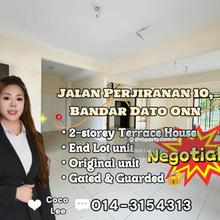Jln Perjiranan 10, Dato Onn @ Original End Lot 2-storey Terrace House