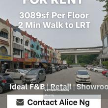 Just min walk to Lrt station High-traffic, business hotspot