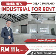 Desa Cemerlang Build Up 5,991sqft Cluster Factory for Rent