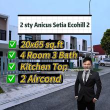 2 Story Anicus Setia Ecohill 2, Kitchen Top, 2 Aircond, 