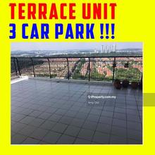 3 car park unit with big terrace