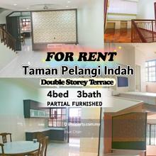 Taman Pelangi Indah 2 Storey Terrace 4bed 3bath For Rent 