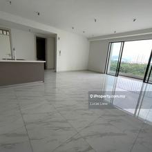 Spacious living hall with greenery view