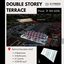Brand New Double Storey Terrace Houses at Behind Merdeka Mall, Miri