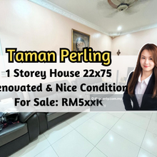 Taman Perling, 1 Storey House 22x75, Renovated Unit, Nice Condition