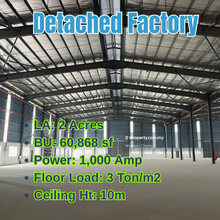 Detached factory bu60864sf 1000amp 3 ton floor load puncak alam