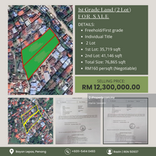 1st Grade land (2 lot)- Bayan Lepas, Pulau Pinang