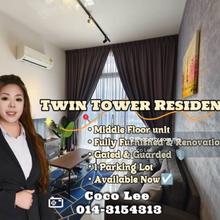 Twin Tower Residence @ Fully Furnished Renovated Middle Floor unit