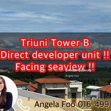Triuni Residence, direct developer seaview unit, 1302sqft !!