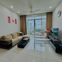 Fully furnished, low floor with nice city view & pool view!