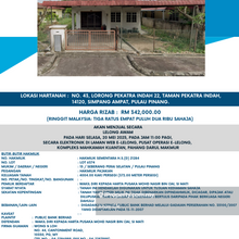 Auction Taman Pekatra Indah !! Below Market Price!!