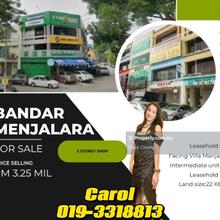 Bandar Menjalara 3storey shop For Sales