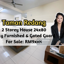 Taman Redang, 2 Storey House 24x80, Fully Furnished, Good Condition