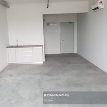 Partially furnished studio with security near Central i-City Mall