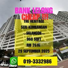 Bank Lelong The Heritage Residence Seri Kembangan Selangor