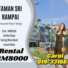 Endlot Setapak Rampai Business Park shop @Taman Sri Rampai For Rent 